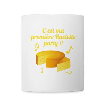 raclette, fromage fondu, fan de raclette - Mug blanc - blanc - Devant