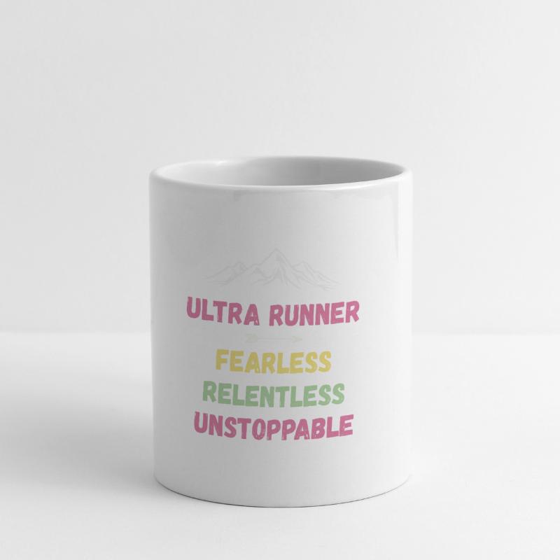 Ultra Runnner - Intrépide. Implacable. Imparable. Mug blanc