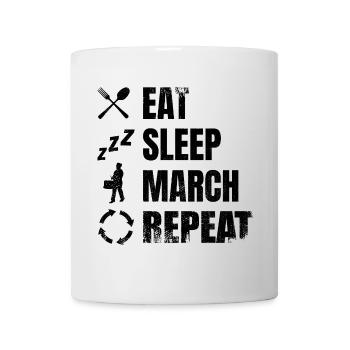 Eating, sleeping, drumming, repeating - Mug - white - Front