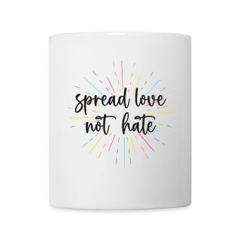 Pride Month - Liebe statt Hass verbreiten - Tasse - Weiß - Vorne