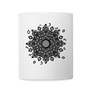 Gotisches Rosetten Kirchenfenster Ornament - Tasse - Weiß - Vorne
