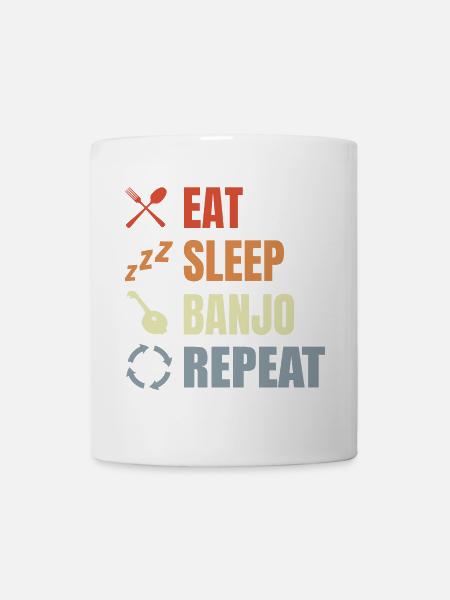 Vintage Banjo Spruch - Tasse - Weiß