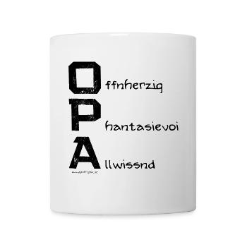 Opa - Geschenkidee in Österreichischem Dialekt - Tasse - Weiß - Vorne