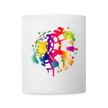 colorful sound symbol for the festival season - Mug - white - Front