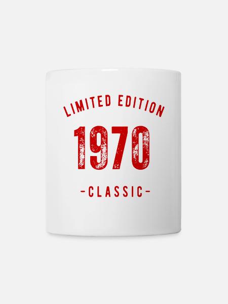 Limitierte Auflage 1970 Retro-Design - Tasse - Weiß