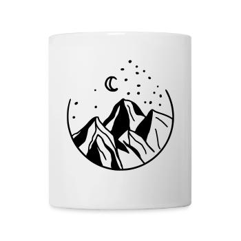 BERGE IM KREIS gezeichnet - Tasse - Weiß - Vorne