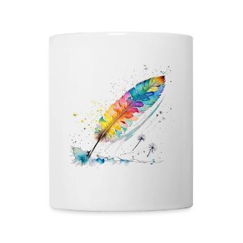 Feder - Tasse - Weiß - Vorne