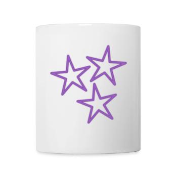 ETOILE. ETOILES. STAR. FÊTE. ANNIVERSAIRE. NOËL. - Mug blanc - blanc - Devant