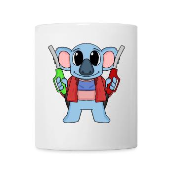 Gas station attendant Koala gas station - Mug - white - Front