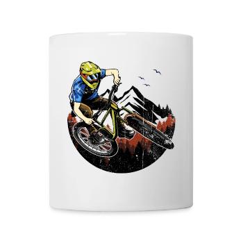 Peak Rider Mountainbike Action - Tasse - Weiß - Vorne
