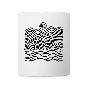 Seltsame schwarze Landschaft - Tasse - Weiß - Vorne