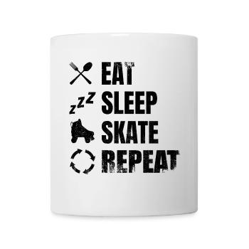 Routine de patinage à roulettes - Mug blanc - blanc - Devant