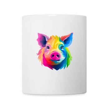 Cute Colorful Pig Head - Mug - white - Front