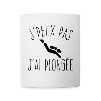 J'peux pas j'ai Plongée - Humour Nautique - Mug blanc - blanc - Devant