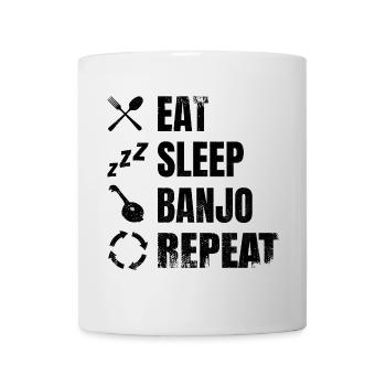 Banjospieler Tagesablauf - Tasse - Weiß - Vorne