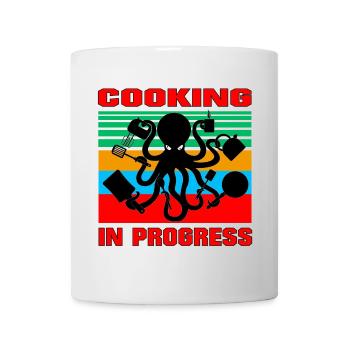 Oktopus Koch - Tasse - Weiß - Vorne
