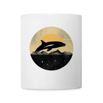 Baleine - minimaliste (NO1) - Mug blanc - blanc - Devant