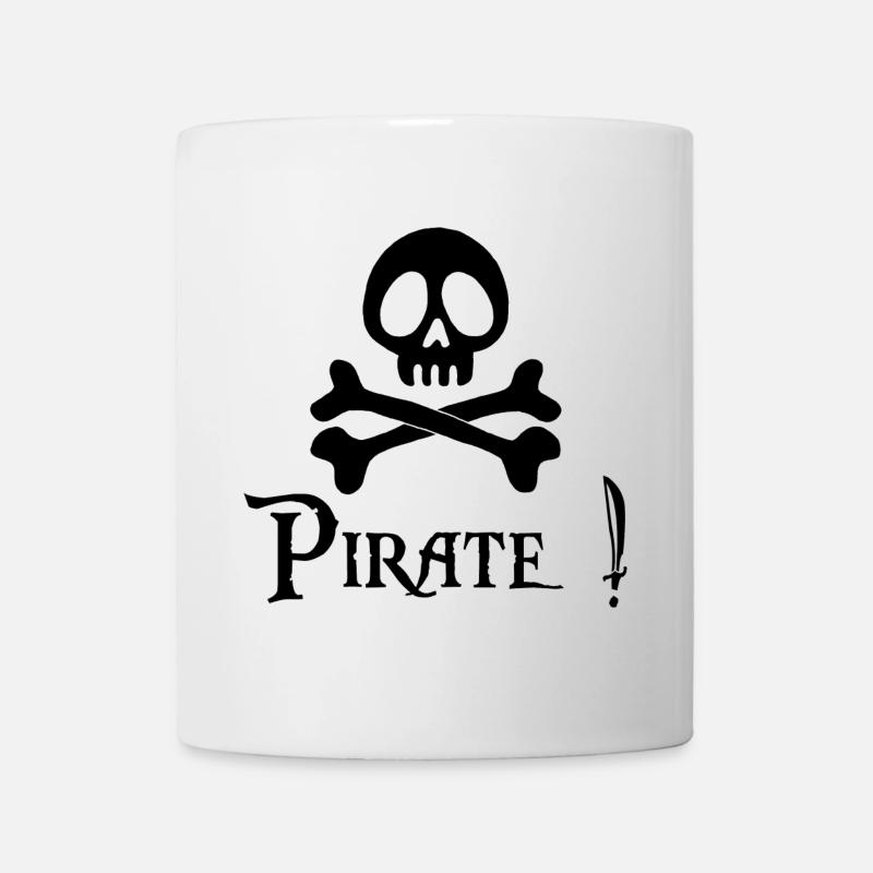Pirate ! (noir) - Mug blanc - blanc