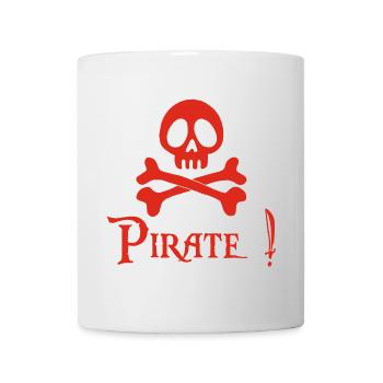 Pirate! (red) - Mug - white - Front