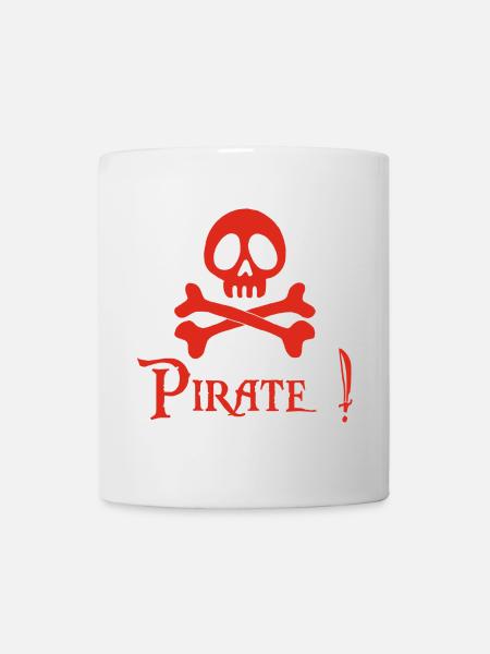 Pirate ! (rouge) - Mug blanc - blanc