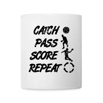 Catch, Pass, Repeat, Points - Mug - white - Front
