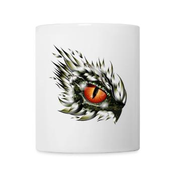 magisches Auge eines Drachen im Tattoo Stil - Tasse - Weiß - Vorne