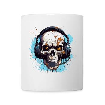 Gamer Skull Headset Spiel Zocken Spielkonsole - Tasse - Weiß - Vorne