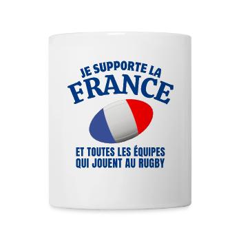 rugby, rugby sport, match de rugby - Mug blanc - blanc - Devant