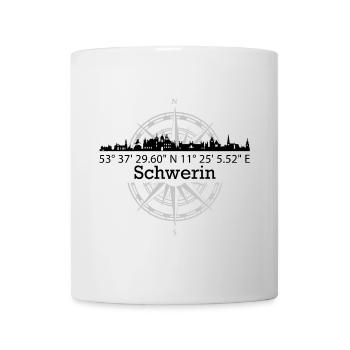 Koordinaten Schwerin - Tasse - Weiß - Vorne