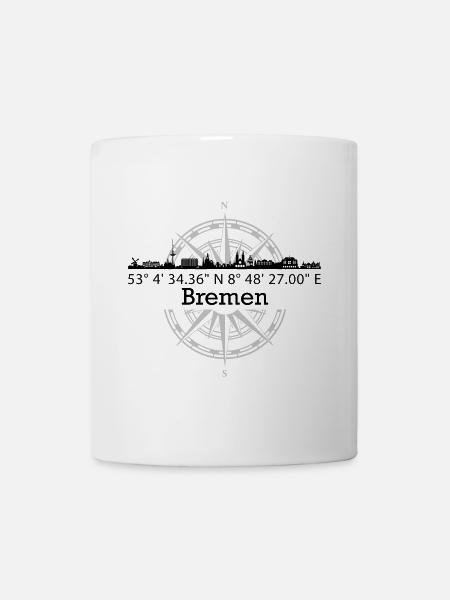 Koordinaten Bremen - Tasse - Weiß