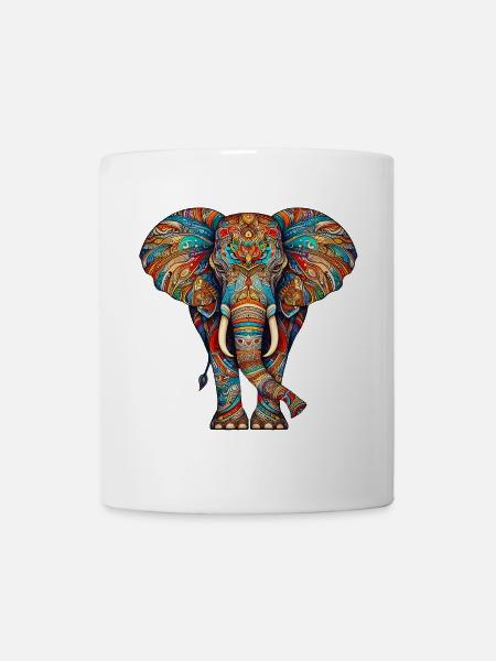 Éléphant - Mug blanc - blanc