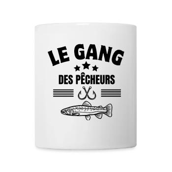 pêche, canne à pêche, fan de pêche - Mug blanc - blanc - Devant