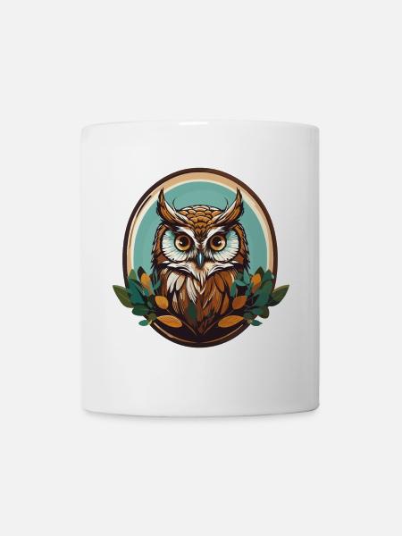 Eule Nachtvogel - Tasse - Weiß