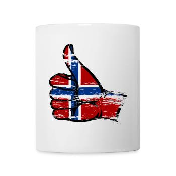 Norway flag all clear symbol used - Mug - white - Front