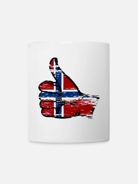 Norwegen Flagge alles klar Symbol used - Tasse - Weiß