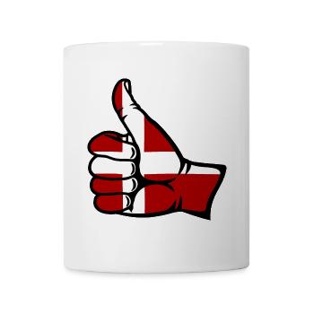 Dänemark Flagge Alles klar Symbol - Tasse - Weiß - Vorne
