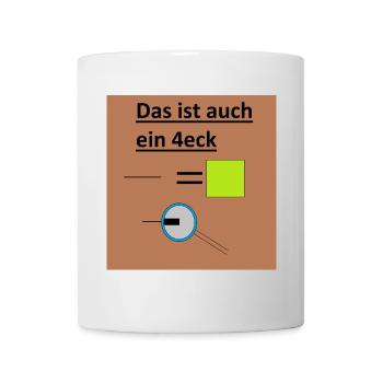 Geometrisches Rätsel Quadrat - Tasse - Weiß - Vorne