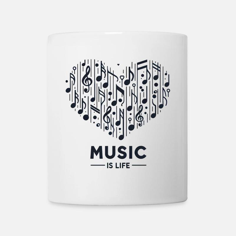 Musik ist Leben - Tasse - Weiß