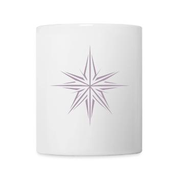 Minimalistischer Weihnachtsstern: Festliche - Tasse - Weiß - Vorne