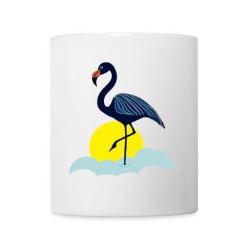 Blauer Flamingo - Tasse - Weiß - Vorne