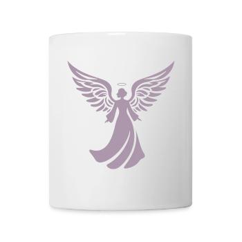 engel silhouette weihnachten heiligenschein - Tasse - Weiß - Vorne
