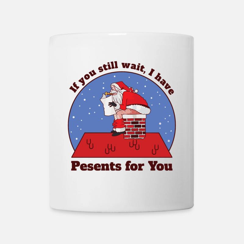 Père Noël faisant caca - Mug blanc - blanc