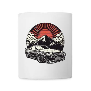 JDM-Auto Japanische Retro-Autorenn-Drift-Legende - Tasse - Weiß - Vorne