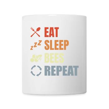 Manger des abeilles endormies Répéter - Mug blanc - blanc - Devant