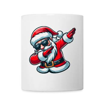 Weihnachtsmann mit Sonnenbrille Xmas Kostüm - Tasse - Weiß - Vorne