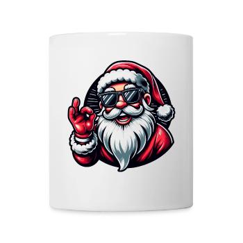Weihnachtsmann mit Sonnenbrille Xmas Kostüm - Tasse - Weiß - Vorne