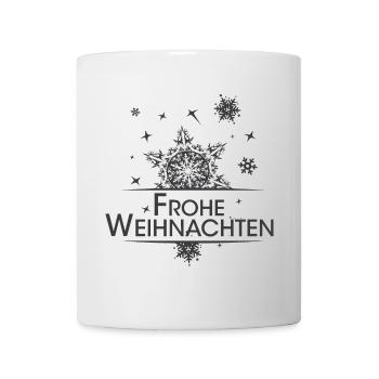xmas Sterne frohe weihnachten Schnee Winter Grafik - Tasse - Weiß - Vorne