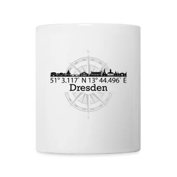 Skyline Dresden - Tasse - Weiß - Vorne