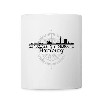 Skyline Hamburg - Tasse - Weiß - Vorne