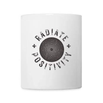 Exuding positivity modern distressed style - Mug - white - Front
